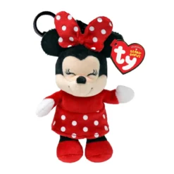TY Beanie Boos Clip Minnie Mouse, Mimmi Pigg från Disney! 7×5×9 cm