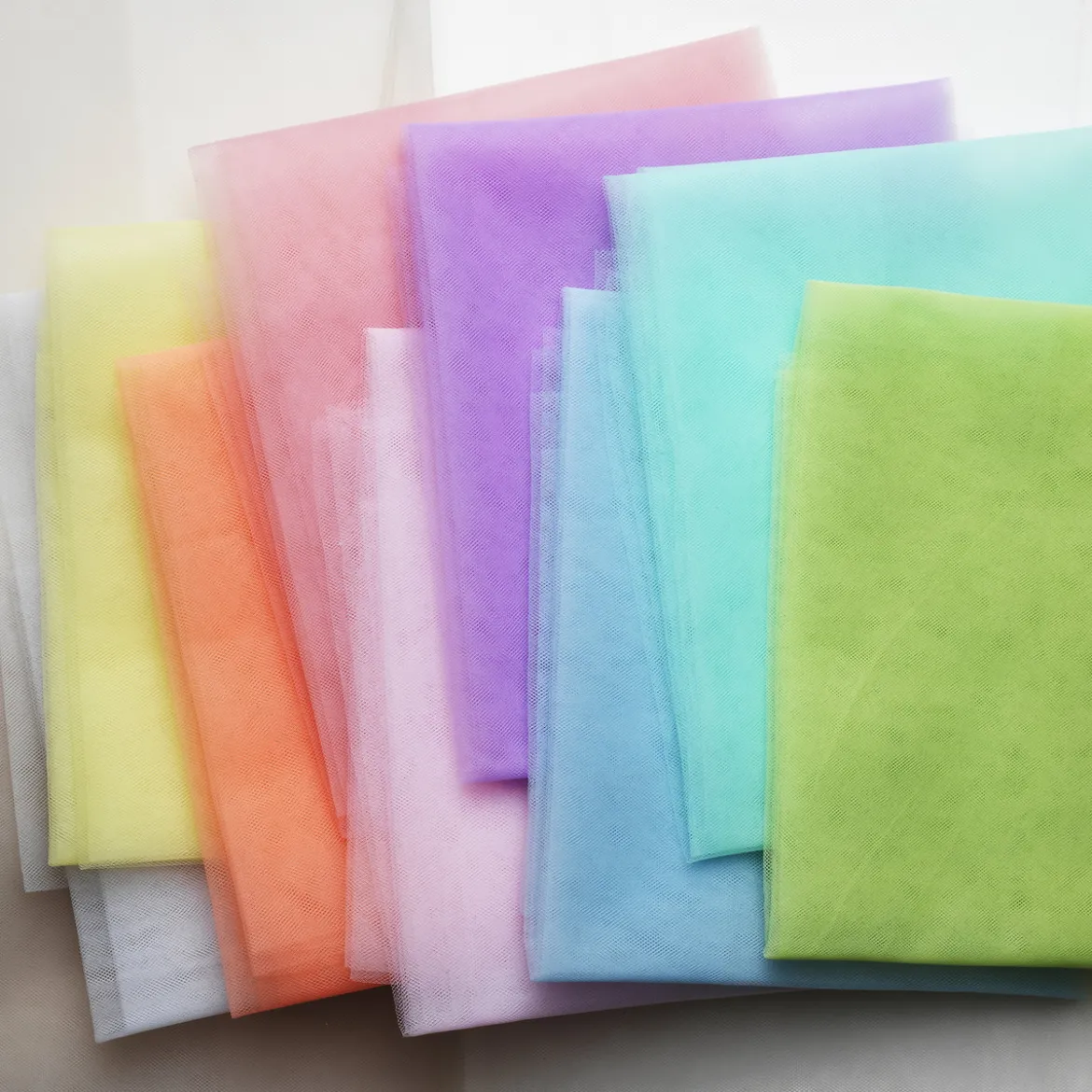 Tyll 10-pack 100×140 cm pastel – tyllstycken i pastellfärger