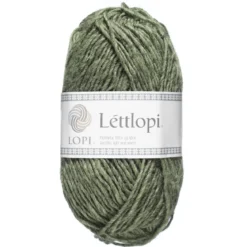 Ullgarn Istex Lettlopi 50g ljus skogsgrön – 9421 Celery green heather