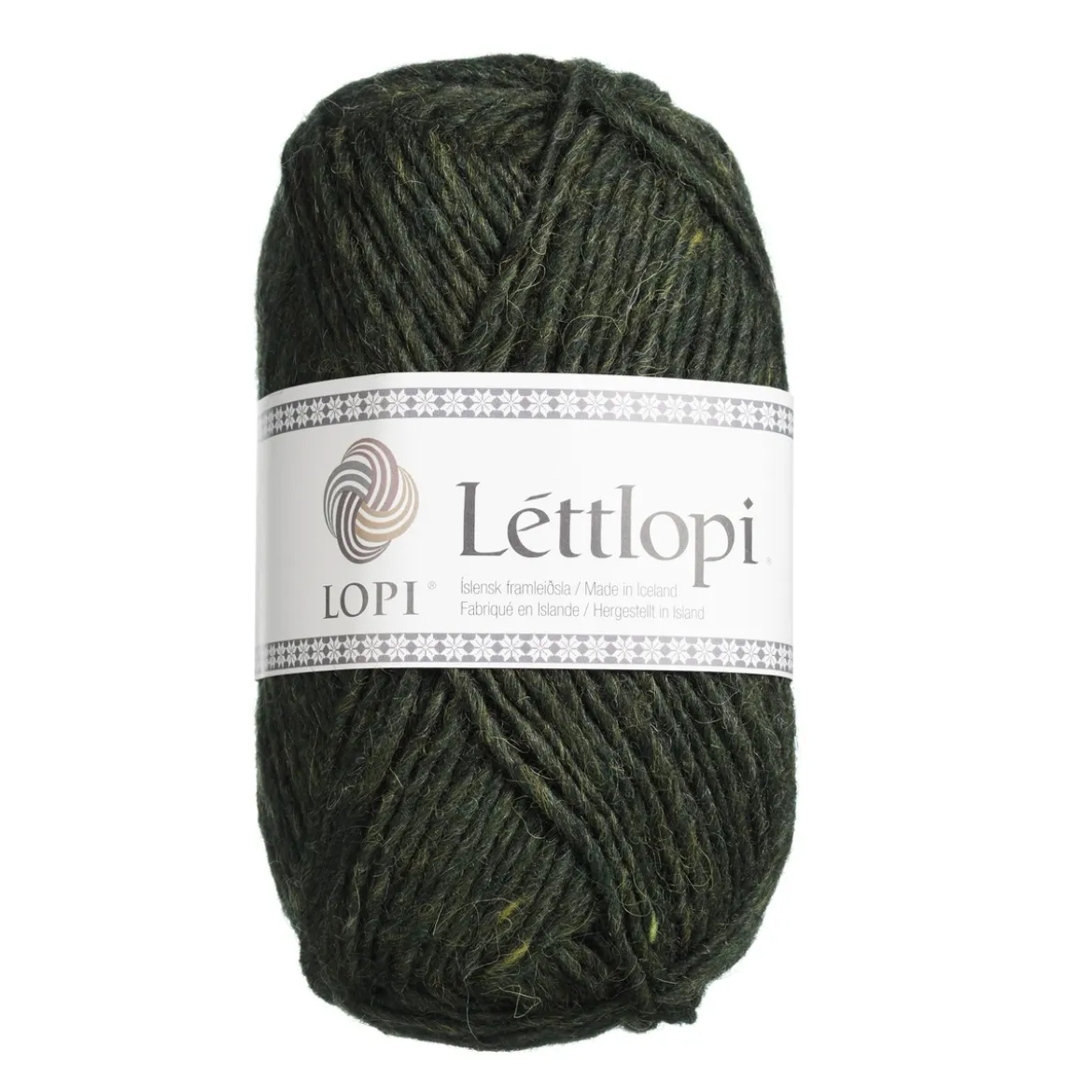 Ullgarn Istex Lettlopi 50g mörkgrön – 1407 Pine green heather