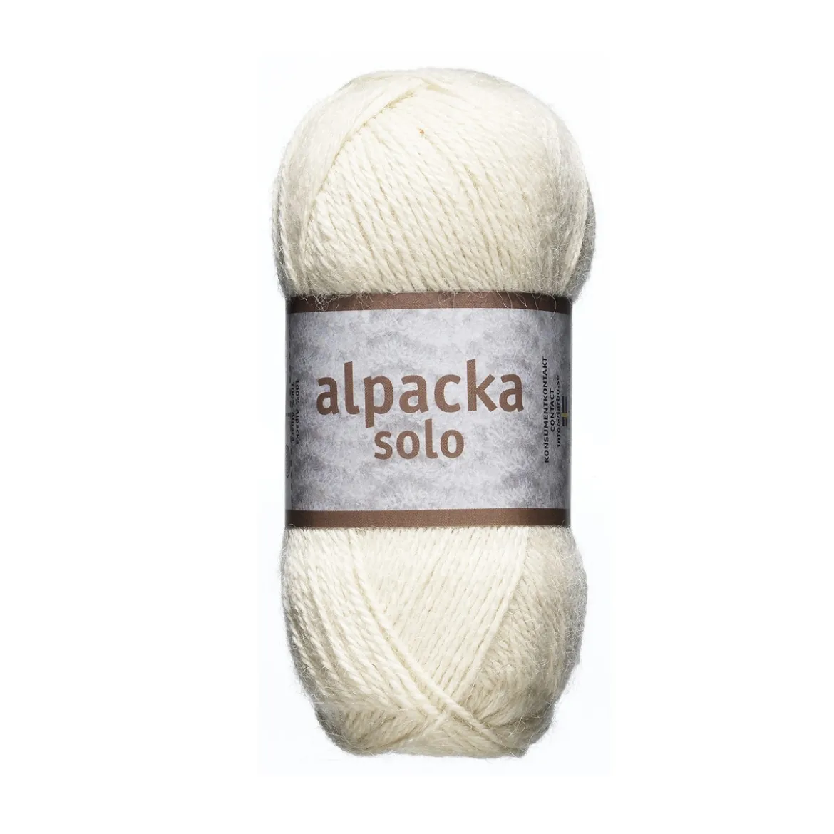 Ullgarn Järbo Alpacka Solo 50g benvit – 29101 Eggshell white