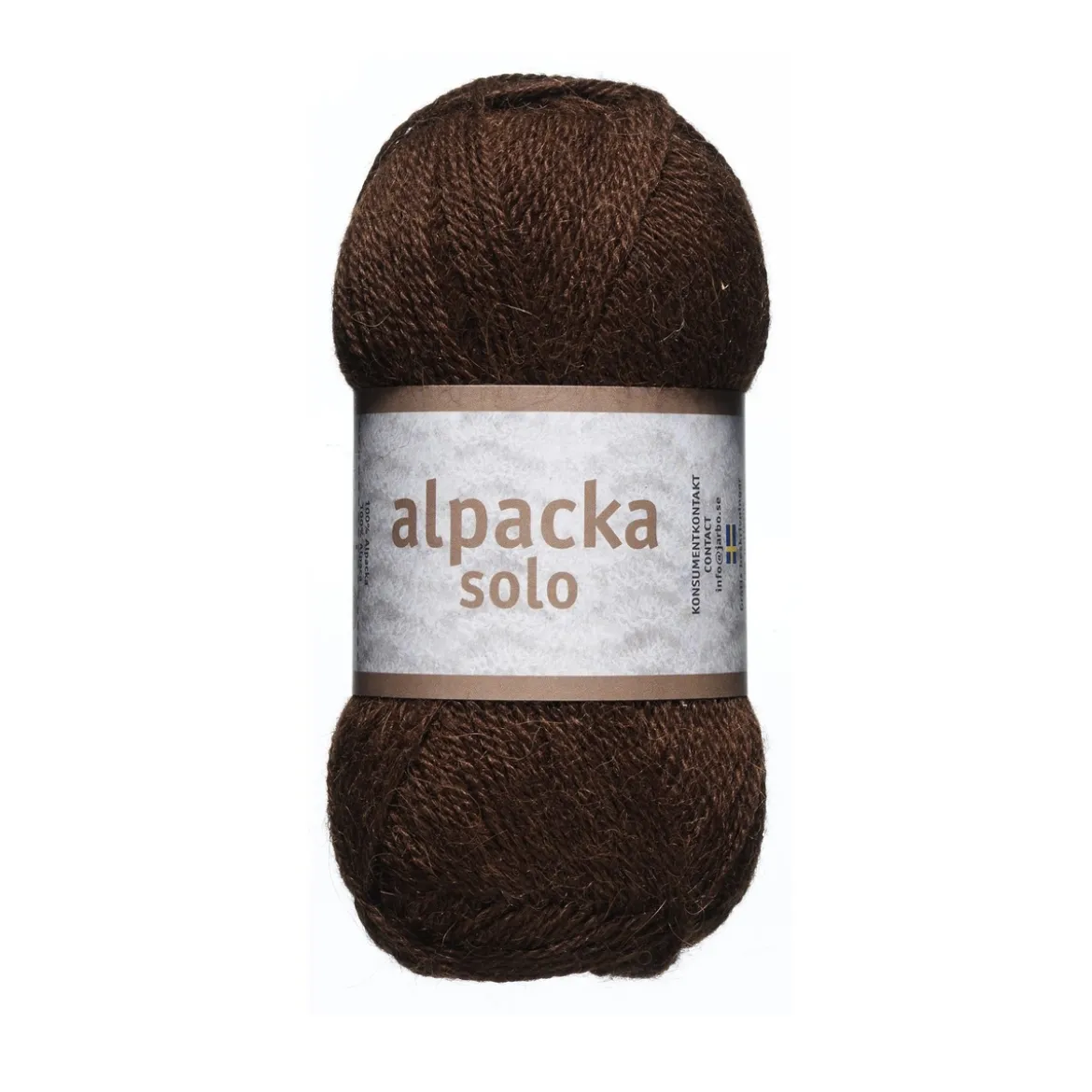 Ullgarn Järbo Alpacka Solo 50g brun – 29105 Chocolate brown