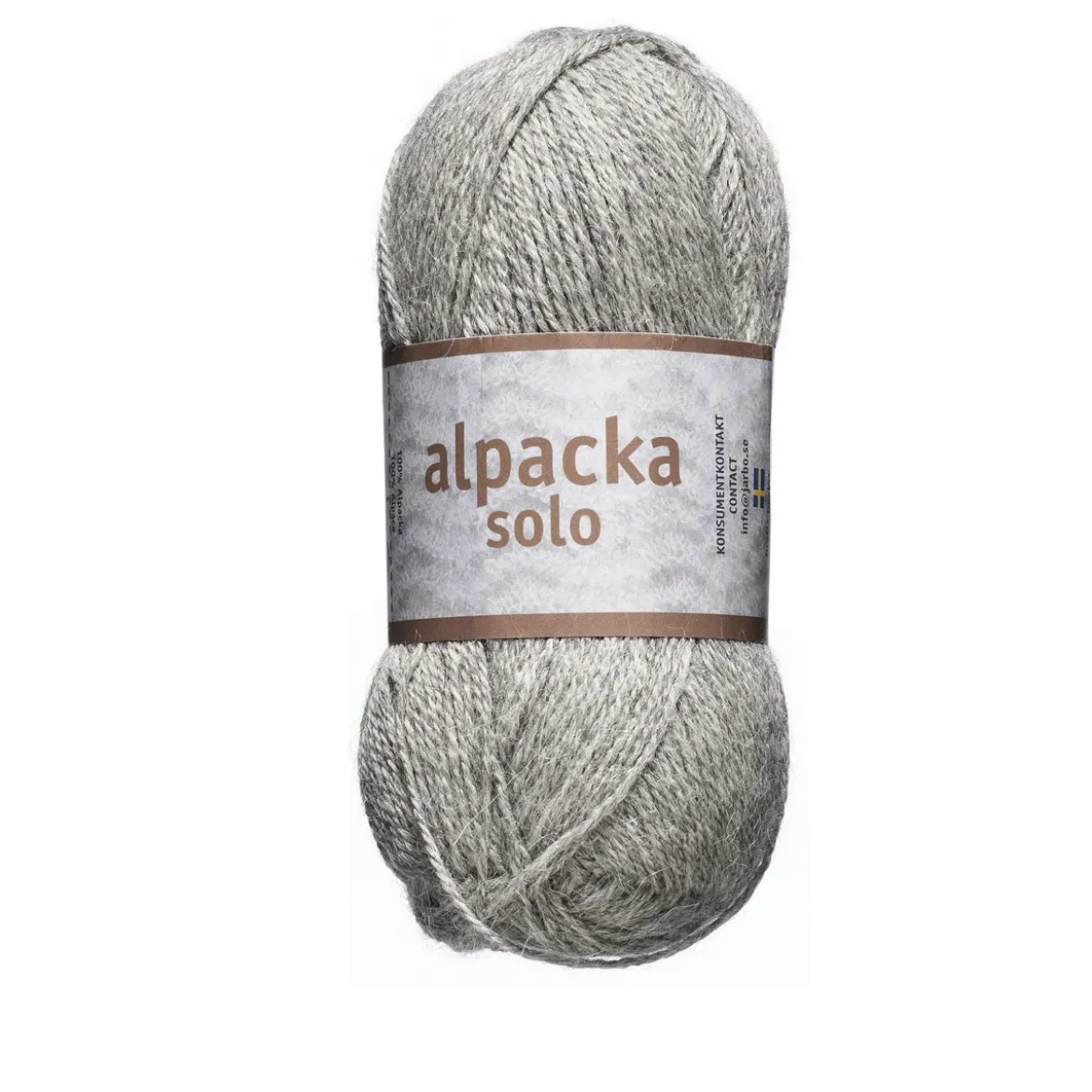 Ullgarn Järbo Alpacka Solo 50g ljusgrå – 29106 Light grey