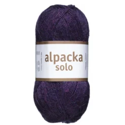 Ullgarn Järbo Alpacka Solo 50g mörklila – 29128 Eggplant purple