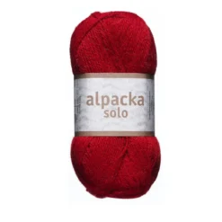 Ullgarn Järbo Alpacka Solo 50g röd – 29109 Lingonberry red