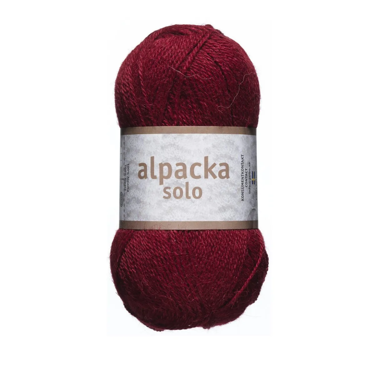 Ullgarn Järbo Alpacka Solo 50g vinröd – 29110 Maroon red