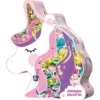 Unicorn smyckessats, toksöt enhörnings-låda fylld med allt för att pärla armband
