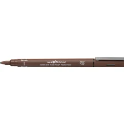 Uni Pin Fine Line Brush Sephia – med penselspets