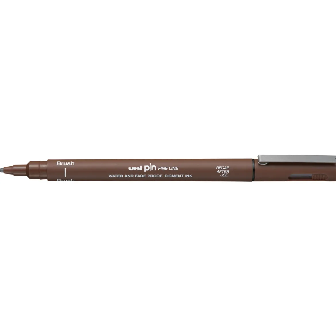 Uni Pin Fine Line Brush Sephia – med penselspets