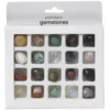 Vackra gemstones i form av halvädelstenar och naturstenar för dekoration 20-pack
