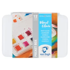van Gogh akvarellfärger i set – 12 halvkoppar – Vibrant