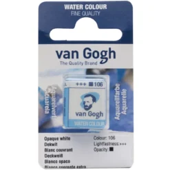 van Gogh akvarellfärg halvkopp – Opaque White 106