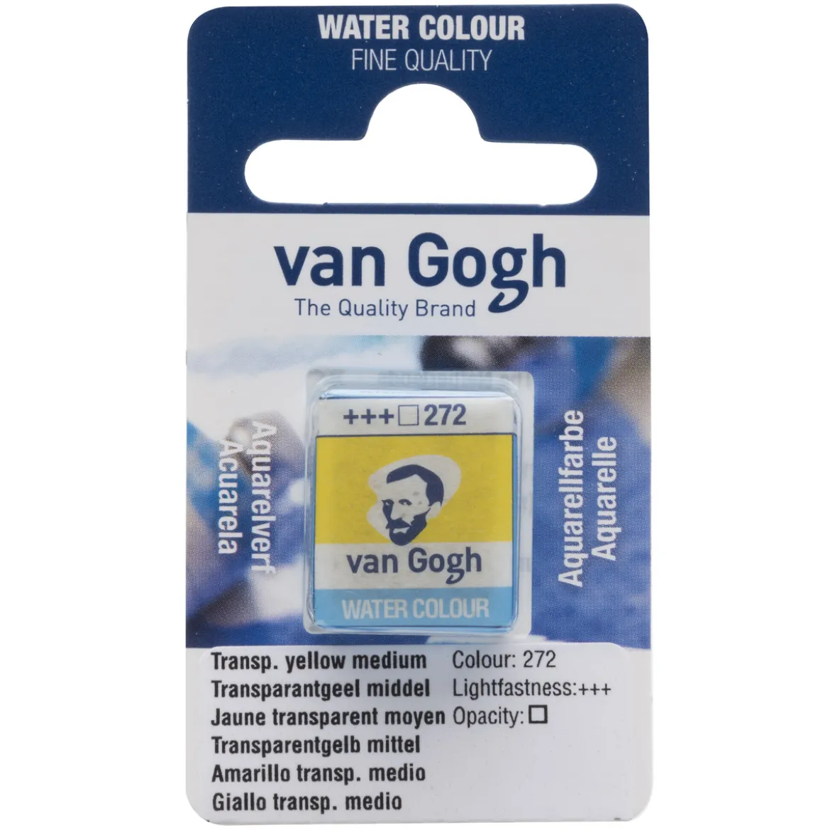 van Gogh akvarellfärg halvkopp – Transparent Yellow Medium 272