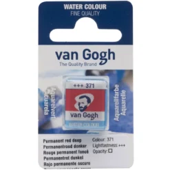 van Gogh akvarellfärg halvkopp – Permanent Red Deep 371