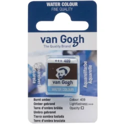van Gogh akvarellfärg halvkopp – Burnt Umber 409