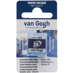 van Gogh akvarellfärg halvkopp – Permanent Blue Violet 568