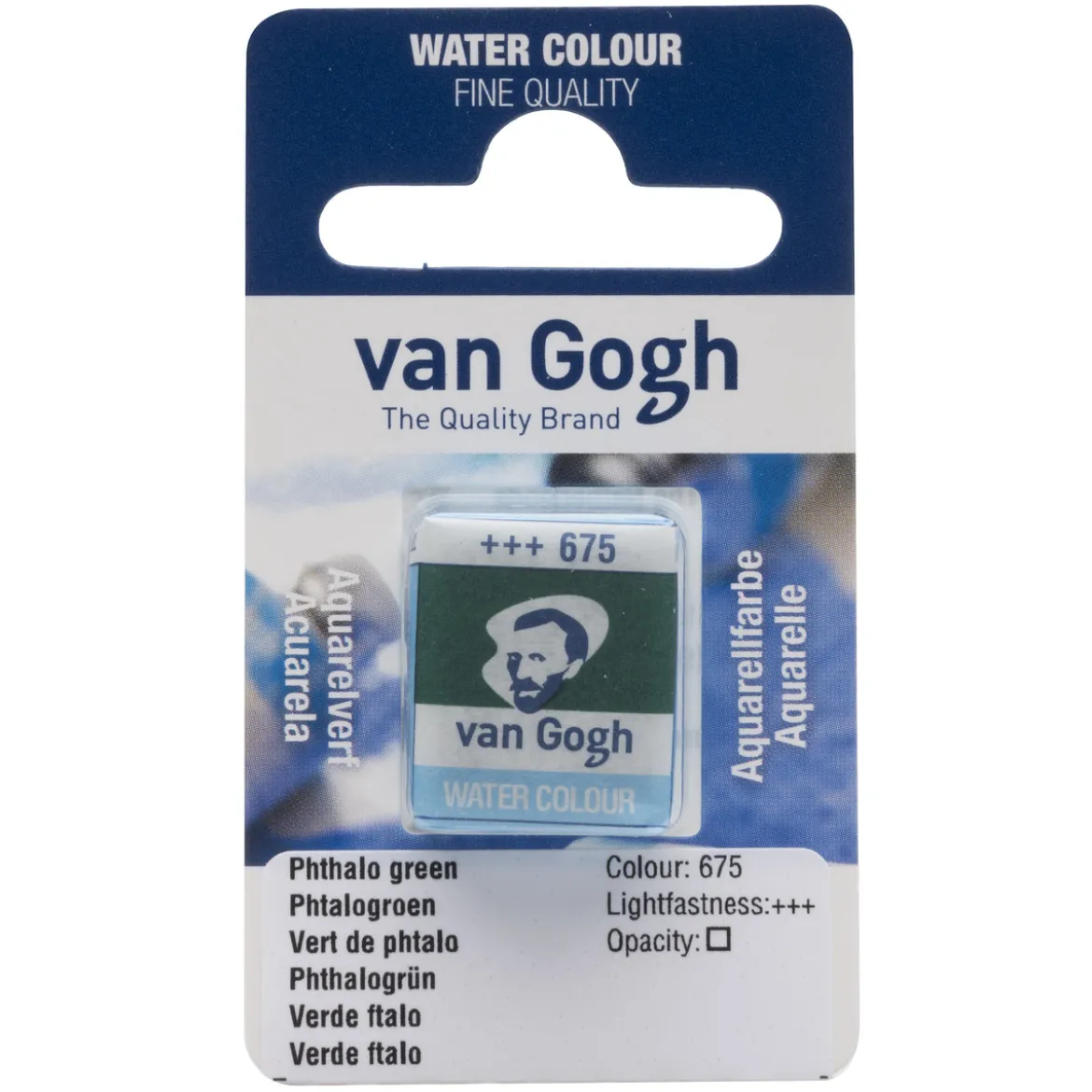 van Gogh akvarellfärg halvkopp – Phthalo Green 675