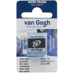 van Gogh akvarellfärg halvkopp – Oxide Black 735