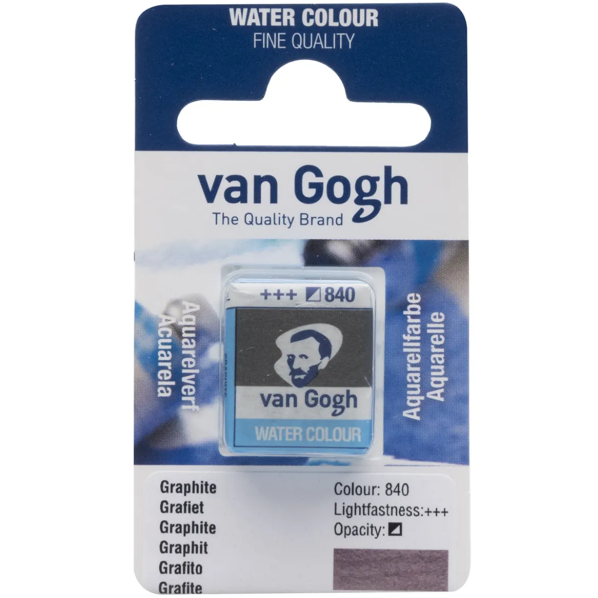 van Gogh akvarellfärg halvkopp – Graphite 840