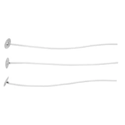 Vaxad veke med vekhållare, för ljusgele / gelljus, 10-pack. Längd 15 cm