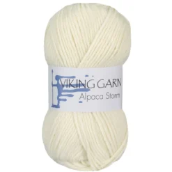 Viking Garn Alpaca Storm 50g naturvit 502