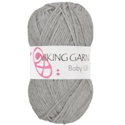 Viking Garn Baby Ull 50g ljusgrå 313
