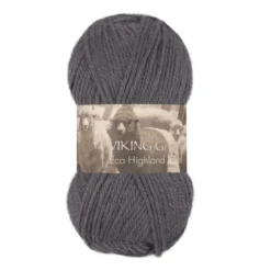 Viking Garn Eco Highland Wool 50g stålgrå 214