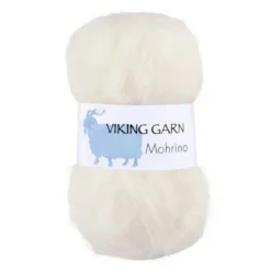 Viking Garn Mohrino 50g naturvit 502