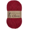 Viking Garn Olivia 50g mörkröd