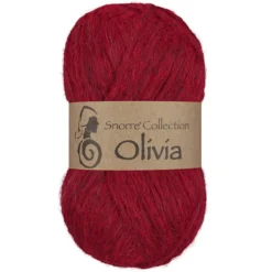 Viking Garn Olivia 50g mörkröd