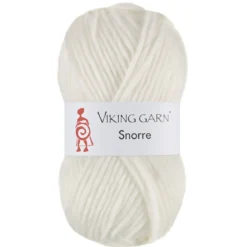 Viking Garn Snorre 100g vit 200