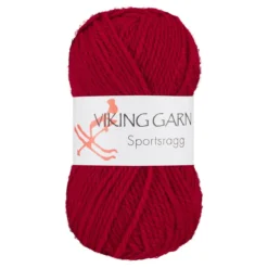 Viking Garn Sportsragg 50g röd 565