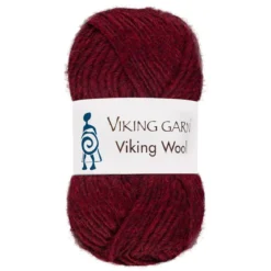 Viking Garn Wool 50g mörkröd 555