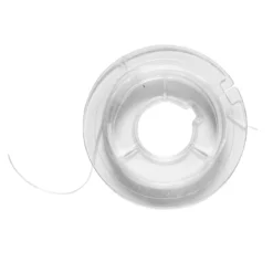Vit platt / flat elastisk smyckestråd Ø0,5 mm, 10 meter