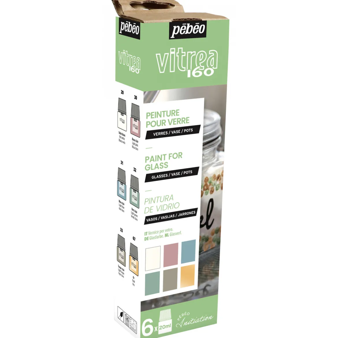 Vitrea glasfärg pastel 6x20ml