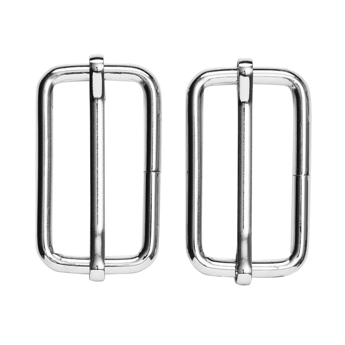 Väskspänne justerbart 2-pack – 47×23 mm, silverfärgade. Max rembredd 45 mm