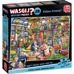 Wasgij pussel #28 – Feline frenzy! 1000 bitar, 68×49 cm