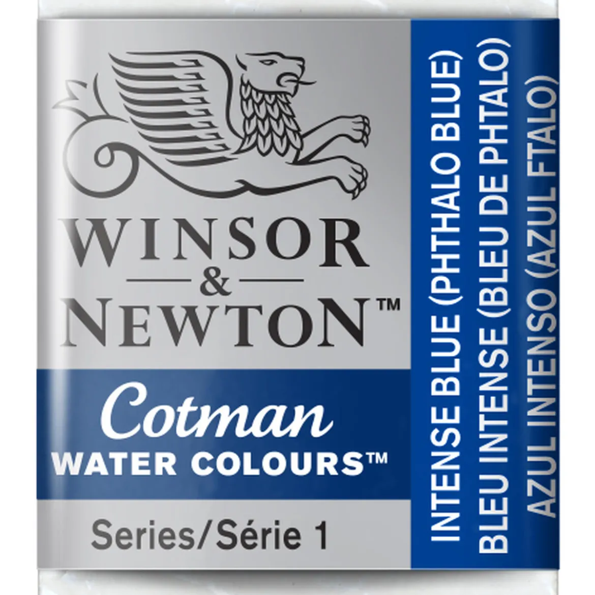 Winsor & Newton Cotman akvarellfärg halvkopp Intense Blue 327