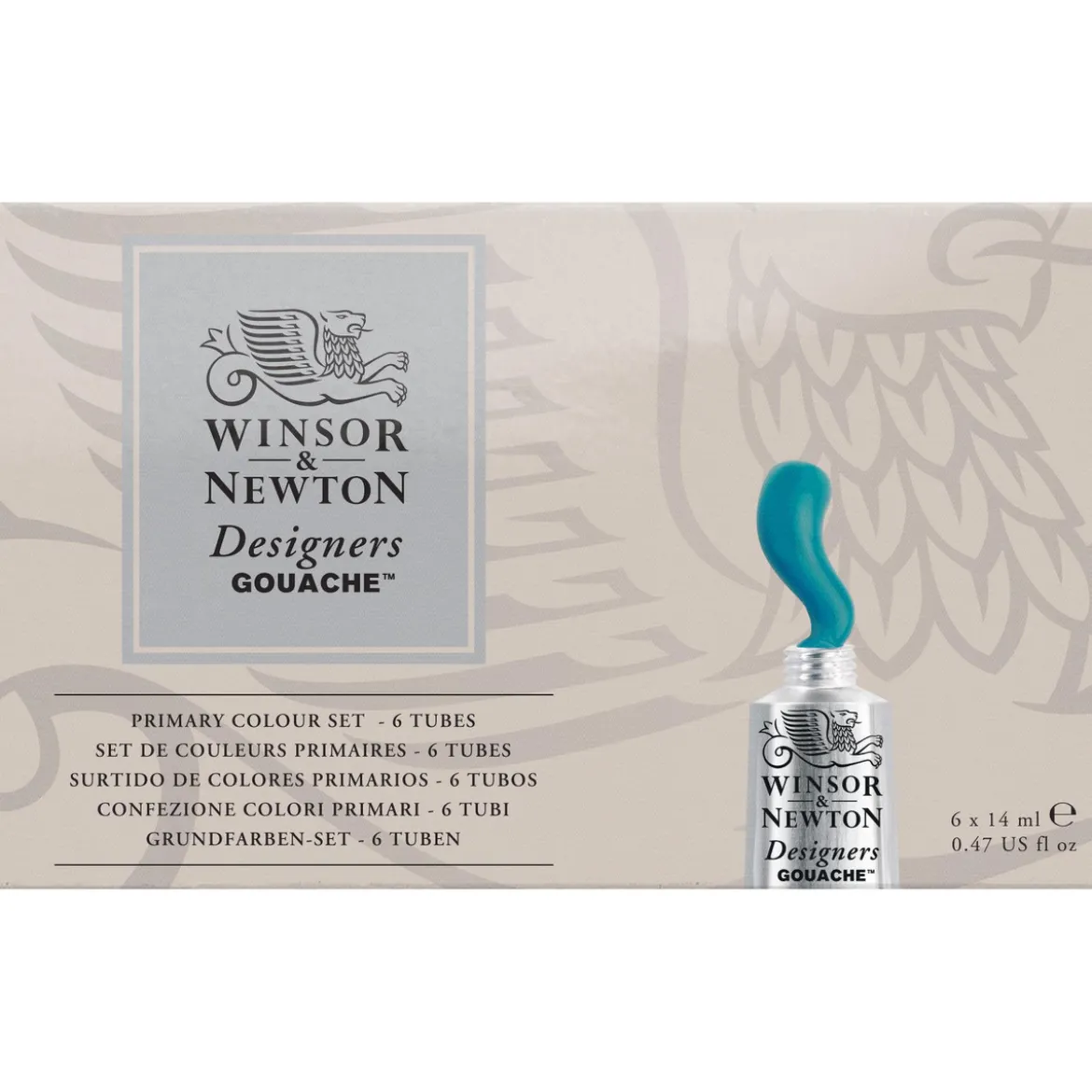 Winsor & Newton Designers Gouache Primary Set, 6×14 ml gouachefärg