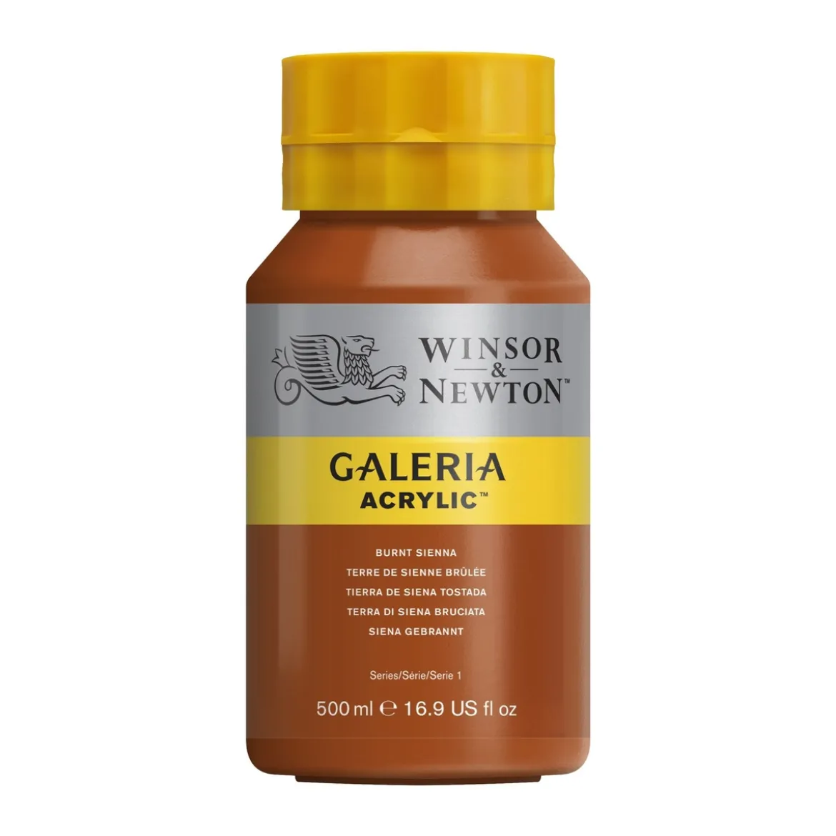 Winsor & Newton Galeria akrylfärg 500 ml Burnt Sienna 074