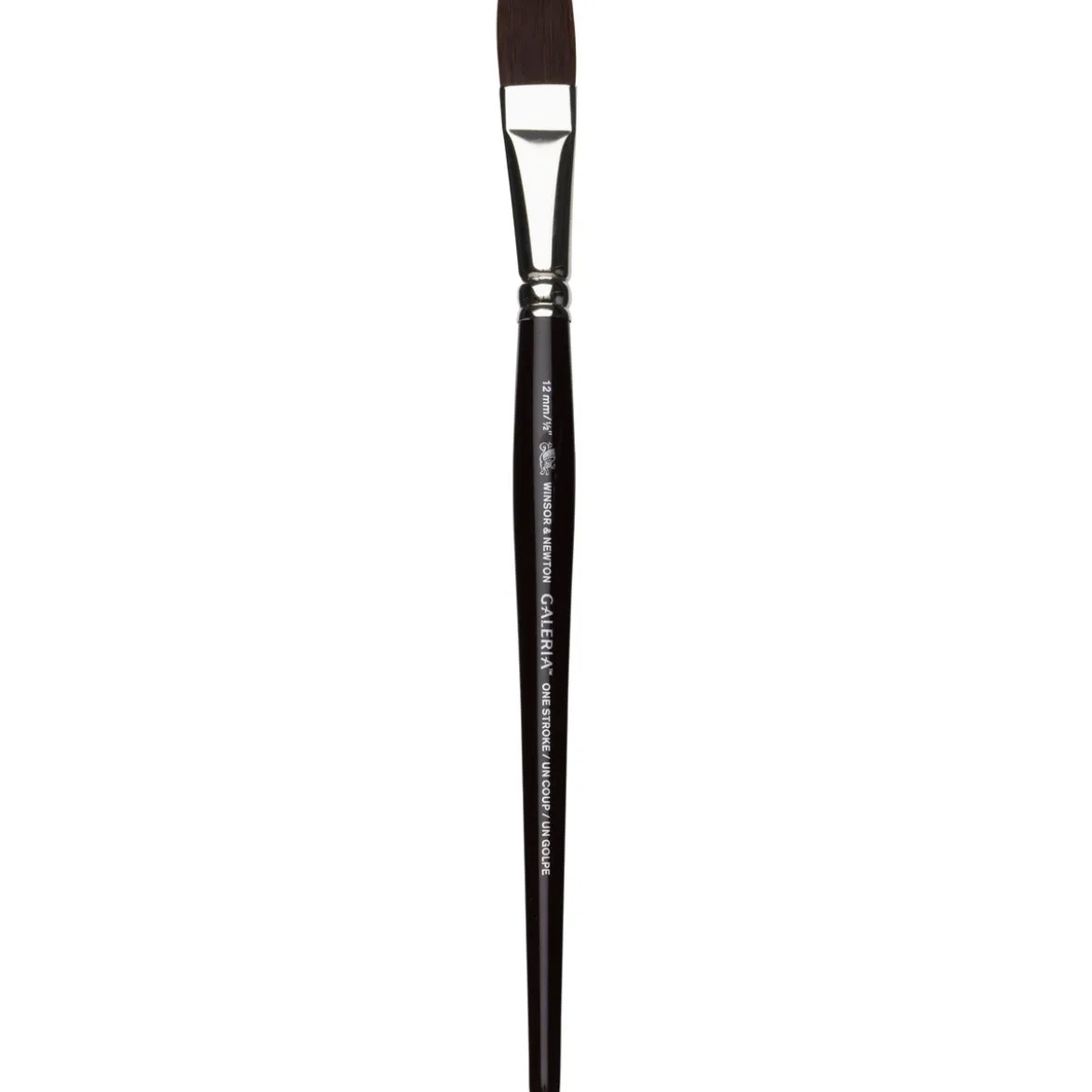 Winsor & Newton Galeria One-Stroke / Wash 12 mm, flat syntetpensel med kort skaft för olja & akryl