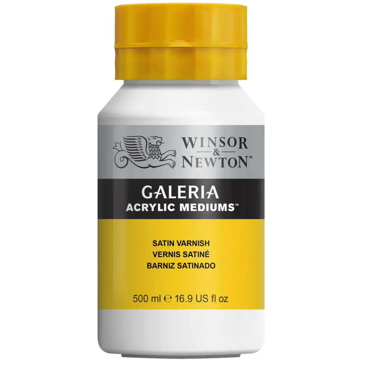 Winsor & Newton Galeria Satin Varnish 500 ml, skyddande fernissa för akrylfärger