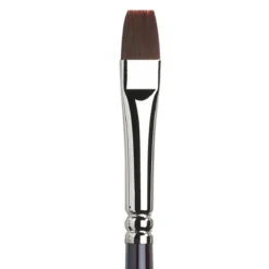 Winsor & Newton Galeria Short Flat Bright 8, lång flatborstad syntetpensel med långt skaft för olja & akryl
