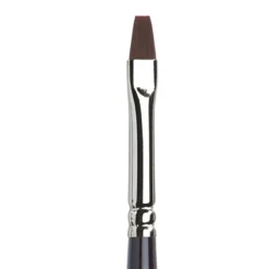 Winsor & Newton Galeria Short Flat Bright 4, lång flatborstad syntetpensel med långt skaft för olja & akryl
