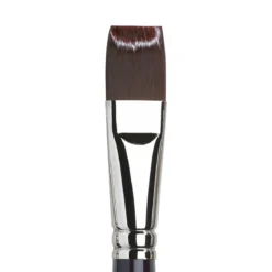 Winsor & Newton Galeria Short Flat Bright 22, lång flatborstad syntetpensel med långt skaft för olja & akryl