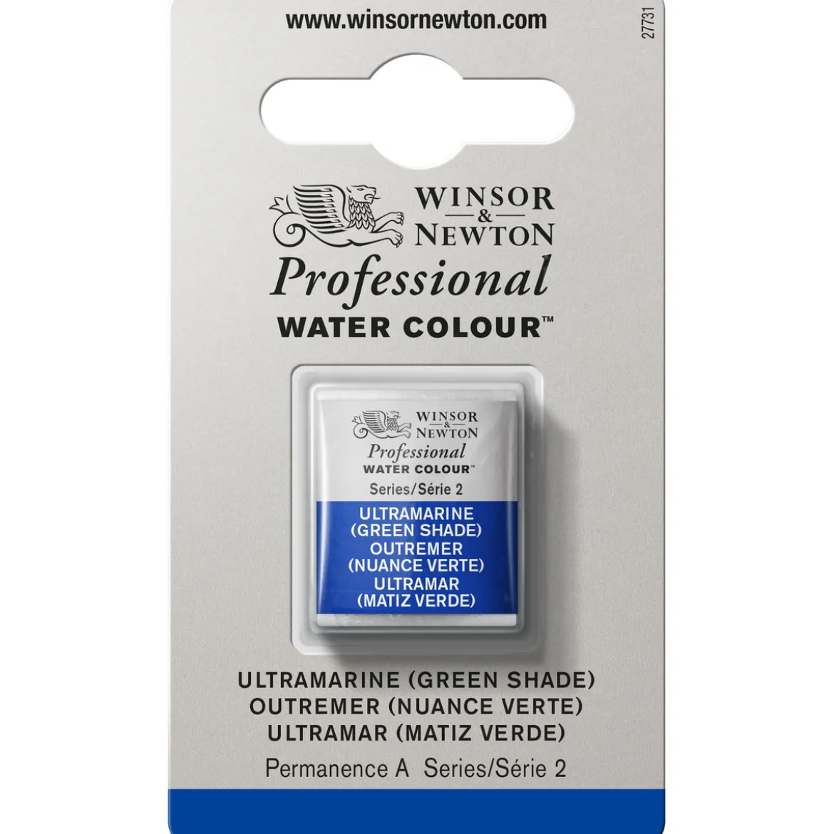 Winsor & Newton Professional akvarellfärg halvkopp Ultramarin (green shade) 667