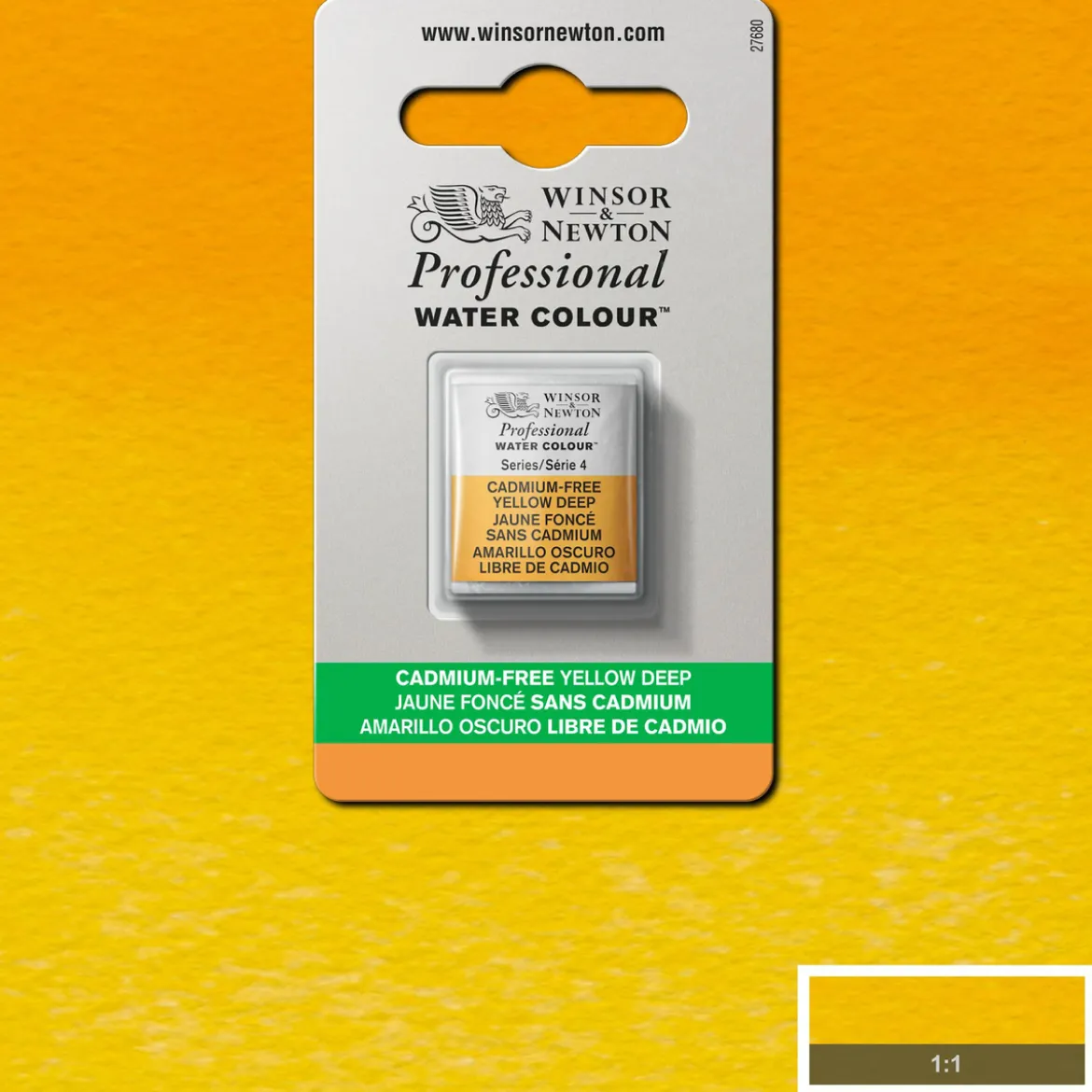 Winsor & Newton Professional akvarellfärg halvkopp Cadmium-Free Yellow Deep 891