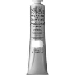 Winsor & Newton Professional akrylfärg 200 ml Titanium White 644 s1.
