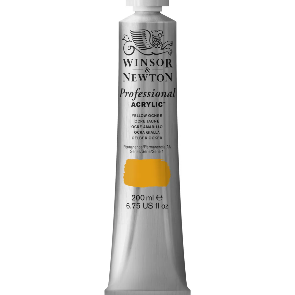Winsor & Newton Professional akrylfärg 200 ml Yellow Ochre 744 s1.