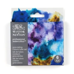Winsor & Newton Professional Granulating Set akvarellfärger, 6×5 ml i tuber
